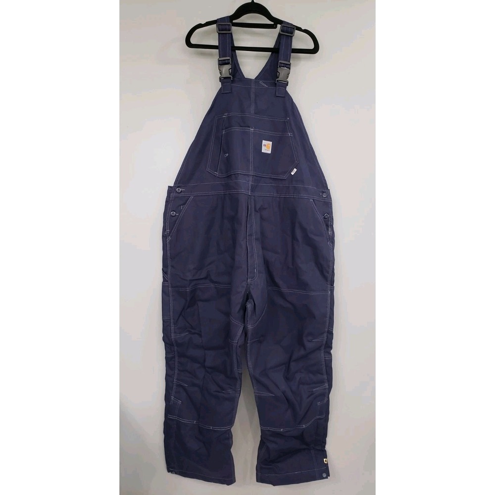 NEW Carhartt 50X30 BIG & TALL‎ WORK OVERALLS BIBS DOUBLE FRONT QUILT LINED